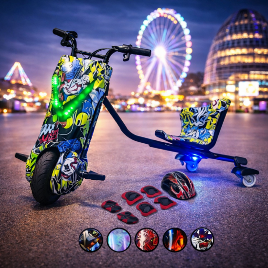 صورة سكوتر كهربائي للأطفال مع مقعد